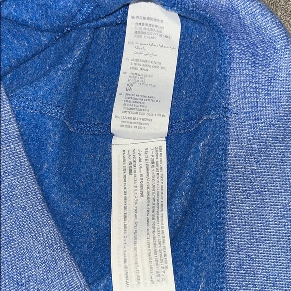 Abercrombie & Fitch Classic Blue  Hoodie used good condition - Picture 10 of 13